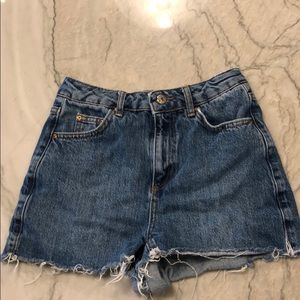 Topshop High Waisted Jean Mom Short
